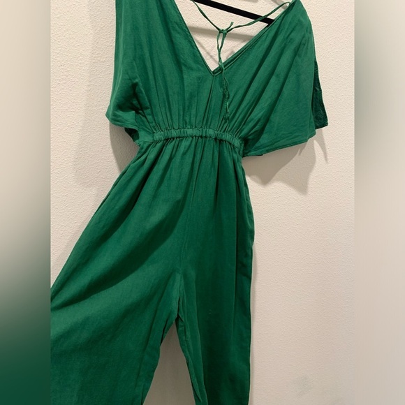 Zara Pants - Zara Forest Green V-neck Pants Jumpsuit